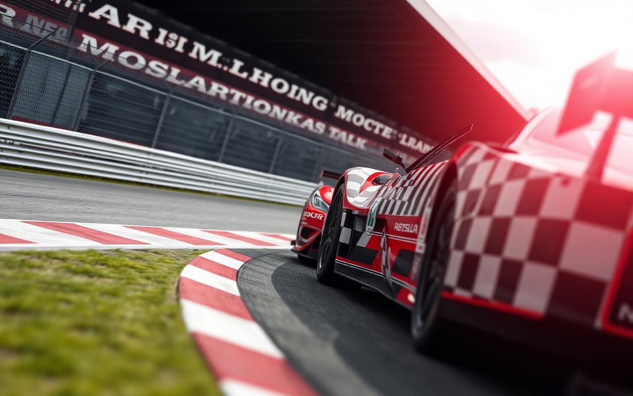 Race car on track